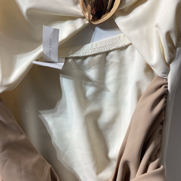 Jluxlabel Ivory Tan Aura Embellished Bodysuit Size S - Picture 4 of 15